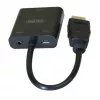 Exertis Connect 051248 VGA į HDMI adapterio kabelis 0,15 m juodas