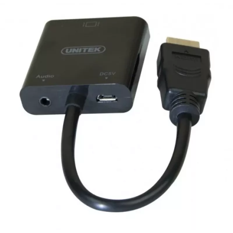 Exertis Connect 051248 VGA į HDMI adapterio kabelis 0,15 m juodas