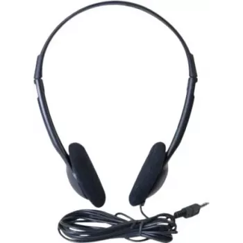 Exertis Connect ausinės su mikrofonu ant ausų, laidinės, 3,5 mm lizdas, juodos (059201)