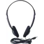 Exertis Connect ausinės su mikrofonu ant ausų, laidinės, 3,5 mm lizdas, juodos (059201)