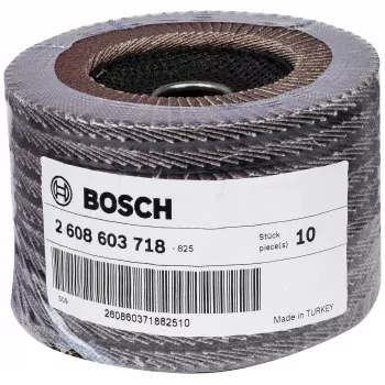 Bosch X431 standartinis žiedinis šlifavimo diskas metalui, tiesus, 125 mm, grūdėtumas 80, stiklo pluošto pagrindas 2608603718