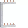 HAGER KCF663S vertikali fazinė šyna, 3 polių, 63 A, 400 V, 10 mm², kairė/dešinė