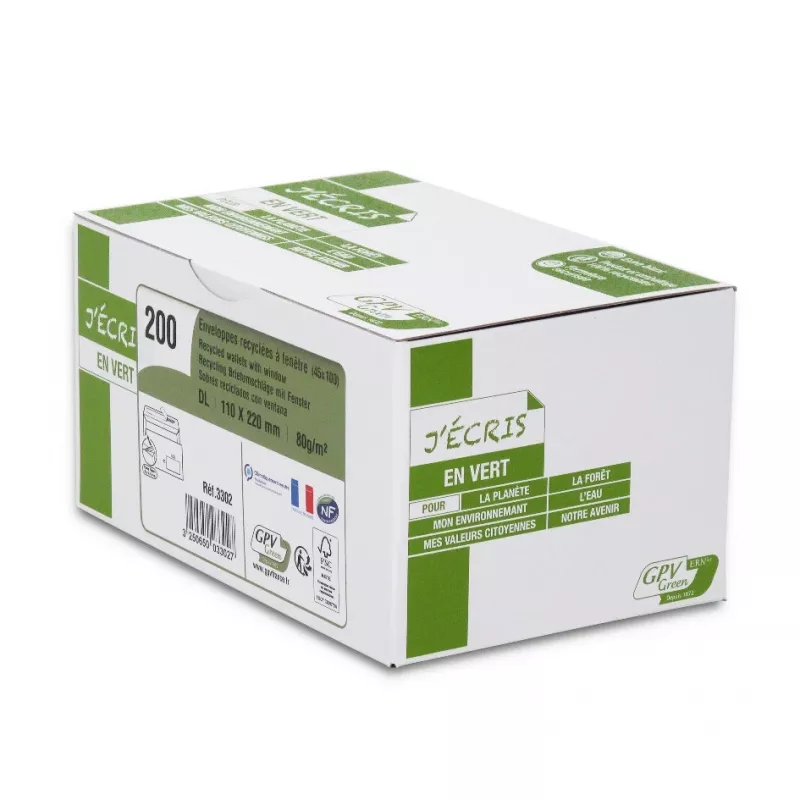 GPV ERAPure DL vokas su langeliu, 110 x 220 mm, savaiminio užsidarymo, baltas, 1 vnt. 3302