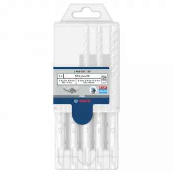 Bosch SDS plus-3 gręžtuvų grąžtų rinkinys, 5 dalių (5-10 mm) 2608837138