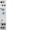 Hager EZF100 daugiafunkcė laiko relė, 230 V AC, 8 funkcijos, 0,1 s–10 h, 1 CO kontaktas, DIN bėgelis
