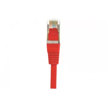 EXERTIS CONNECT Cat.5e F/UTP komutacinis kabelis, RJ45, raudonas, 3,0 m, plonas snagless apsauga