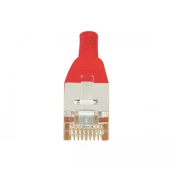EXERTIS CONNECT Cat.5e F/UTP komutacinis kabelis, RJ45, raudonas, 3,0 m, plonas snagless apsauga