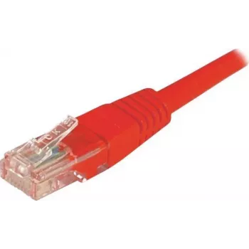 EXERTIS CONNECT Cat6 U/UTP komutacinis kabelis, raudonas, 1.0m, RJ45, Snagless 243710