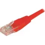 EXERTIS CONNECT Cat6 U/UTP komutacinis kabelis, raudonas, 1.0m, RJ45, Snagless 243710