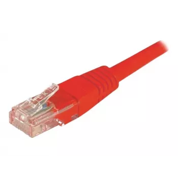 EXERTIS CONNECT Cat6 U/UTP komutacinis kabelis, RJ45, raudonas, 2 m, su fiksatoriumi 243720