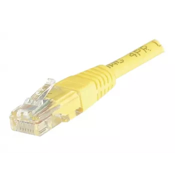 EXERTIS CONNECT Cat6 U/UTP varinis komutacinis kabelis, 0,5 m, geltonas, su apsauginiais RJ45 EXC245700
