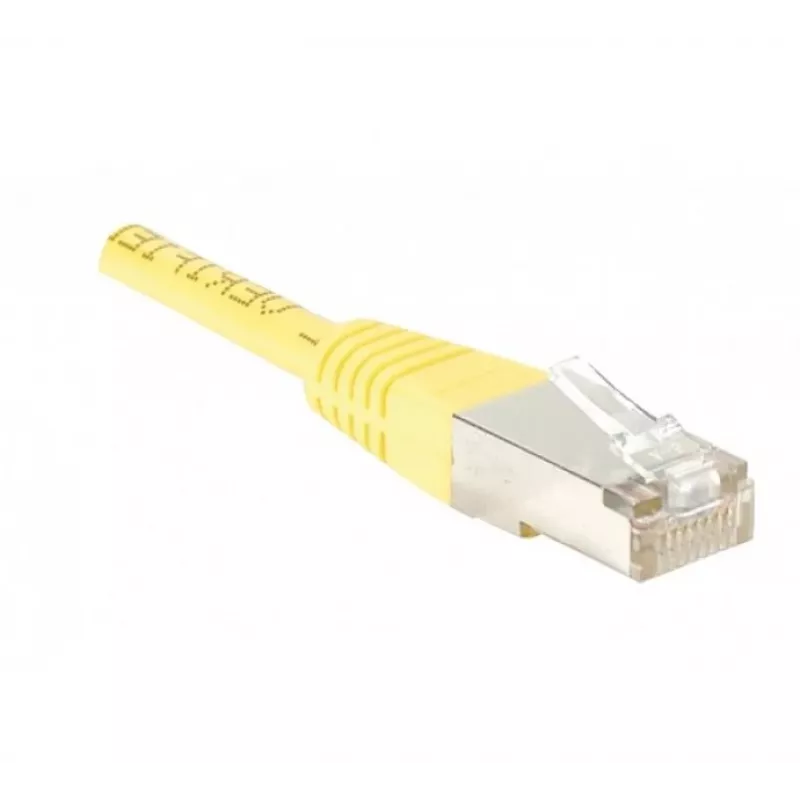 EXERTIS CONNECT Cat.5e F/UTP komutacinis kabelis, geltonas, 0,5 m, plonu lankstymo apsaugu 847161