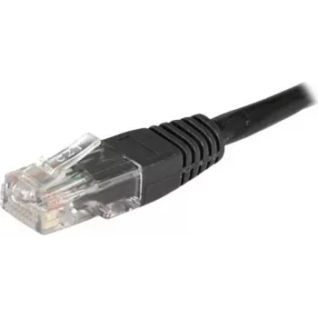 EXERTIS CONNECT Cat6 U/UTP komutacinis kabelis, 1 m, juodas, RJ45, su fiksatoriaus apsauga 246772