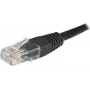 EXERTIS CONNECT Cat6 U/UTP komutacinis kabelis, 1 m, juodas, RJ45, su fiksatoriaus apsauga 246772