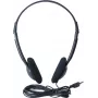 Exertis Connect ant ausų uždedamos ausinės su mikrofonu, 3,5 mm lizdas, juodos (059204)