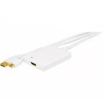 EXERTIS CONNECT Mini DisplayPort 1.1 į HDMI konverteris su USB garsu, DP male + USB male į HDMI female, juodas 127406