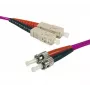EXERTIS CONNECT Šviesolaidinis komutacinis kabelis Eco, OM4 50/125µm, ST į SC Duplex, Erika-Violet, 5m 392824