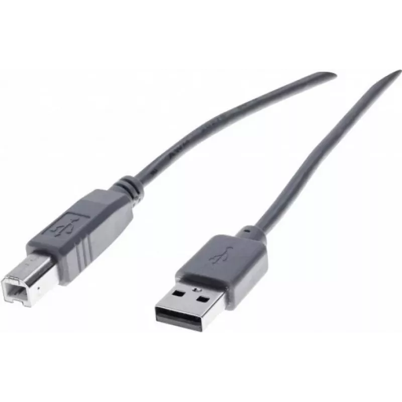 Exertis Connect 532408 USB 2.0 laidas, USB-A į USB-B, 1,8 m, pilkas
