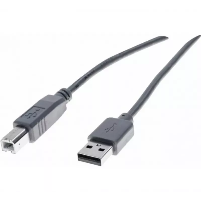 Exertis Connect 532408 USB 2.0 laidas, USB-A į USB-B, 1,8 m, pilkas