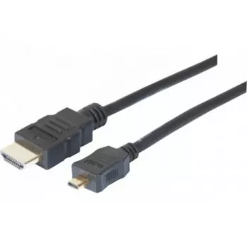 EXERTIS CONNECT Micro HDMI kabelis High Speed su Ethernet, auksuoti kontaktai, HDMI Type A į Micro HDMI Type D, 1,0 m 128490
