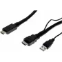Exertis Connect didelės spartos HDMI kabelis su eternetu, 4K 60Hz, aktyvusis stiprinimas, 10 m, juodas 128944