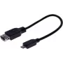 EXERTIS CONNECT Micro USB OTG adapterio kabelis, USB-A moteriškas į Micro-B vyrišką, 0,15 m, juodas 532416