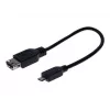 EXERTIS CONNECT Micro USB OTG adapterio kabelis, USB-A moteriškas į Micro-B vyrišką, 0,15 m, juodas 532416