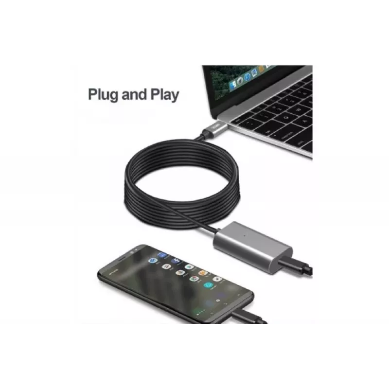 Exertis Connect aktyvus USB-C prailginimo kabelis 5 m USB 3.1 Gen 1 5Gbps 60W PD 149255
