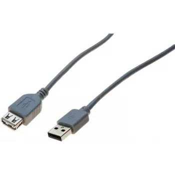 EXERTIS CONNECT USB 2.0 prailginimo kabelis, USB-A vyriškas į USB-A moterišką, 2,0 m, juodas 532508
