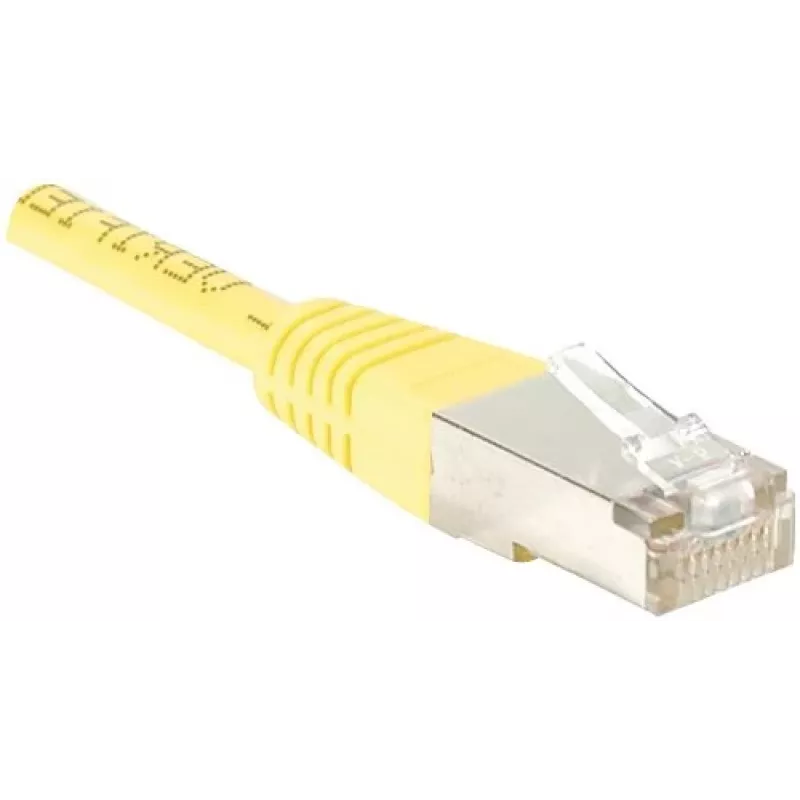 EXERTIS CONNECT Cat.6 F/UTP komutacinis kabelis, RJ45, geltonas, 3 m, plonas snagless apsauginis lizdas, 250 MHz, 10 Gbps 842301