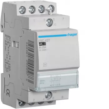 HAGER ESC427 modulinis kontaktorius 25A 2NO+2NC 230V AC