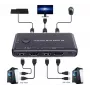 Exertis Connect Mini KVM perjungiklis, 2 prievadų, HDMI / USB (060182)