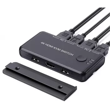 Exertis Connect Mini KVM perjungiklis, 2 prievadų, HDMI / USB (060182)