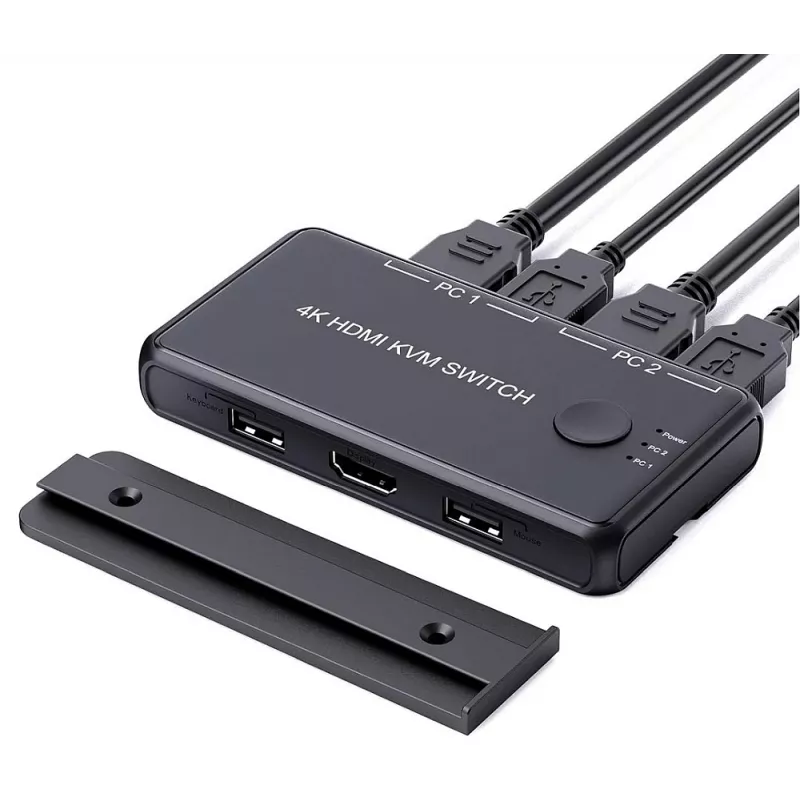 Exertis Connect Mini KVM perjungiklis, 2 prievadų, HDMI / USB (060182)