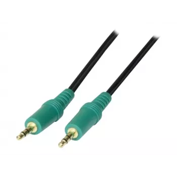TECLINE garso kabelis, 3,5 mm stereo jack, vyriškas–vyriškas, 5,0 m, juodas 108897