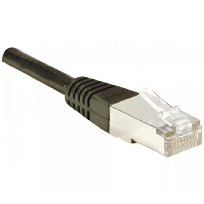 EXERTIS CONNECT Cat.6 F/UTP komutacinis kabelis, 20 m, juodas, plonas snagless apsauga, RJ45, 1 Gbps, 250 MHz 234280