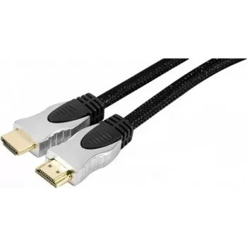 EXERTIS CONNECT High Speed HDMI kabelis su Ethernet, auksuoti kontaktai, pintas, 1,5 m, juodas 127899