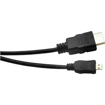 EXERTIS CONNECT Micro HDMI kabelis, High Speed with Ethernet, auksuoti kontaktai, HDMI Type A į Micro HDMI Type D, 2,0 m 128495