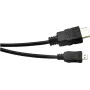 EXERTIS CONNECT Micro HDMI kabelis, High Speed with Ethernet, auksuoti kontaktai, HDMI Type A į Micro HDMI Type D, 2,0 m 128495