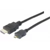 EXERTIS CONNECT Micro HDMI kabelis, High Speed with Ethernet, auksuoti kontaktai, HDMI Type A į Micro HDMI Type D, 2,0 m 128495