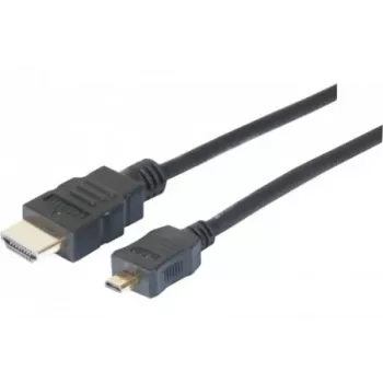 EXERTIS CONNECT Micro HDMI kabelis, High Speed with Ethernet, auksuoti kontaktai, HDMI Type A į Micro HDMI Type D, 2,0 m 128495