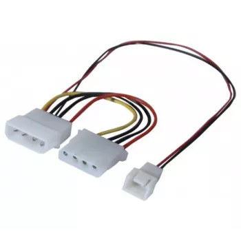 EXERTIS CONNECT Molex į 3 kontaktų ventiliatoriaus maitinimo adapterio kabelis 15cm (EXC146851)