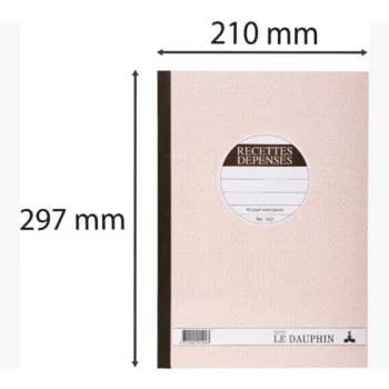 Le Dauphin daugiasluoksnis pajamų ir išlaidų žurnalas, 297 x 210 mm, dublikatas (1502D) - 1 bloknotas