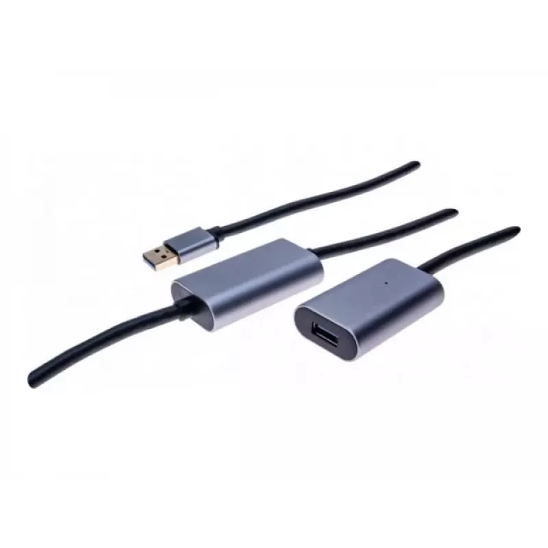 EXERTIS CONNECT aktyvus USB 3.0 prailginimo kabelis 10 m, USB-A kištukas – USB-A lizdas, 5 Gbps, juodas 149264