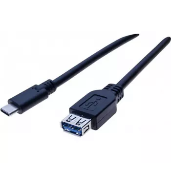 EXERTIS CONNECT USB-C į USB-A adapterio kabelis, 50 cm, juodas 150319