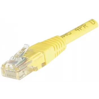 EXERTIS CONNECT Cat6 U/UTP komutacinis kabelis, RJ45, geltonas, 1,5 m, su apsauga nuo užkabinimo EXC245740