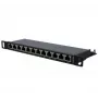 EXERTIS CONNECT Cat. 6A STP 10 colių 0,5U 12 prievadų komutacinė panelė, juoda 257312