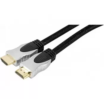 EXERTIS CONNECT High Speed HDMI kabelis su Ethernet, auksuoti kontaktai, pintas apvalkalas, 3,0 m, juodas 127911