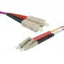 EXERTIS CONNECT OM4 šviesolaidinis komutacinis kabelis HD, SC Duplex į LC Duplex, 50/125 µm, Erika violetinė, 0,5 m 392800