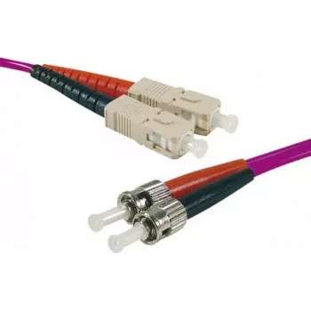 EXERTIS CONNECT OM4 šviesolaidinis komutacinis kabelis, 50/125 µm, 2x ST į SC Duplex, Erika-violet, 1 m, UPC 392821